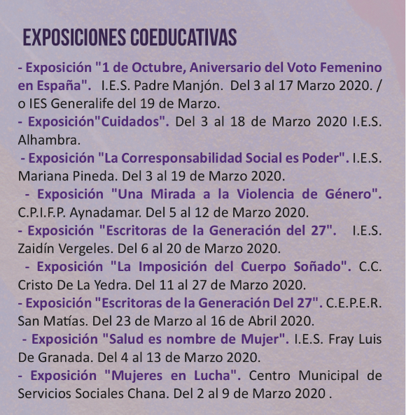 ©Ayto.Granada: Enredate: Exposiciones Coeducativas